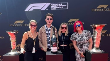 The Ferrari Trento podium at Silverstone