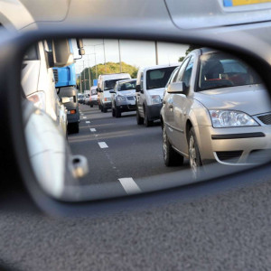 Traffic is queuing on the A1 southbound at Claypole