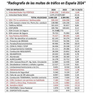 Ranking by type of infringement detected.