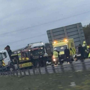 Emergency services are at the scene of a crash on the A249 heading towards Sheppey./ppPicture: Callum Osmund