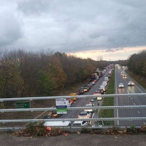 Long queues have built up on the A249 between the Sheppey Crossing and the Key Street roundabout in Bobbing. Picture: Travelmasters