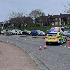 Police taped off an exit of The Strand roundabout in Gillingham. Picture: Alex Langridge